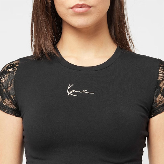 Karl Kani Γυναικεία κοντομάνικη μπλούζα Signature Back Lace Short Tee